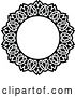 Vector Clip Art of Retro Round Lace Frame Design 14 by Vector Tradition SM