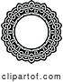 Vector Clip Art of Retro Round Lace Frame Design 4 by Vector Tradition SM