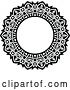 Vector Clip Art of Retro Round Lace Frame Design 6 by Vector Tradition SM