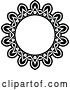 Vector Clip Art of Retro Round Lace Frame Design 7 by Vector Tradition SM