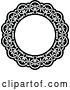 Vector Clip Art of Retro Round Lace Frame Design 8 by Vector Tradition SM