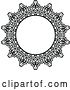 Vector Clip Art of Retro Round Lace Frame Design 9 by Vector Tradition SM