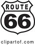 Vector Clip Art of Retro Route 66 Sign by Andy Nortnik