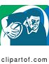 Vector Clip Art of Retro Rugby Player - 2 by Patrimonio