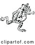 Vector Clip Art of Retro Running Frog by Prawny Vintage