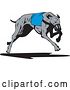 Vector Clip Art of Retro Running Greyhound Dog 3 by Patrimonio