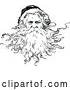Vector Clip Art of Retro Santa Claus Featuring His Beard by Prawny Vintage