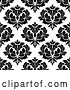 Vector Clip Art of Retro Seamless Background Pattern of Damask Floral by Vector Tradition SM