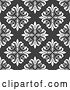 Vector Clip Art of Retro Seamless Background Pattern of Floral Diamonds on Gray by Vector Tradition SM