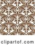 Vector Clip Art of Retro Seamless Pattern Background of Brown Floral by Vector Tradition SM