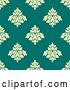 Vector Clip Art of Retro Seamless Pattern Background of Damask Floral by Vector Tradition SM