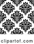Vector Clip Art of Retro Seamless Pattern Background of Floral Damask 4 by Vector Tradition SM
