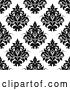 Vector Clip Art of Retro Seamless Pattern Background of Floral Damask by Vector Tradition SM