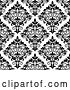 Vector Clip Art of Retro Seamless Pattern Background of Ornate Floral Damask by Vector Tradition SM