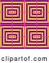 Vector Clip Art of Retro Seamless Pattern Background of Pink Purple and Yellow Geometric by Cherie Reve