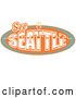 Vector Clip Art of Retro See Seattle Sign with the Space Needle by Andy Nortnik