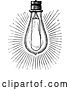 Vector Clip Art of Retro Shining Light Bulb by Prawny Vintage
