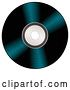 Vector Clip Art of Retro Shiny Vinyl Record or Black CD by Michaeltravers