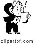 Vector Clip Art of Retro Shocked Guy Reading a Letter by BestVector