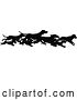 Vector Clip Art of Retro Silhouetted Border of Running Dogs by Prawny Vintage