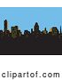 Vector Clip Art of Retro Silhouetted City Skyline Against an Afternoon Sky by Clip Art Mascots