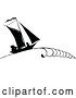 Vector Clip Art of Retro Silhouetted Sailboat with People by Prawny Vintage