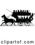 Vector Clip Art of Retro Silhouetted Stage Coach and Passengers 1 by Prawny Vintage