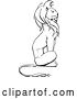 Vector Clip Art of Retro Sitting Lion by Prawny Vintage