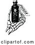 Vector Clip Art of Retro Skeleton Hand Holding Poison by Prawny Vintage