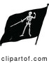Vector Clip Art of Retro Skeleton Pirate Flag by Prawny Vintage