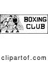Vector Clip Art of Retro Sketched Boxing Club Design by Prawny Vintage