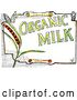 Vector Clip Art of Retro Sketched Organic Milk Label by Patrimonio