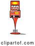 Vector Clip Art of Retro Slot Machine with Three Cherries on the Screen by Andy Nortnik