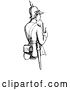 Vector Clip Art of Retro Soldier Smoking a Pipe in by Picsburg