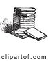 Vector Clip Art of Retro Stack of Books in by Picsburg