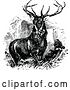 Vector Clip Art of Retro Stag Buck Deer with Antlers 1 by Prawny Vintage