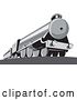 Vector Clip Art of Retro Steam Engine Train by Patrimonio