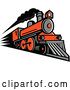 Vector Clip Art of Retro Steam Locomotive Train by Patrimonio