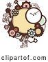 Vector Clip Art of Retro Steampunk Frame with a Clock and Gears by BNP Design Studio