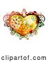 Vector Clip Art of Retro Steampunk Heart Frame with Gears by BNP Design Studio