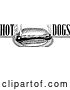 Vector Clip Art of Retro Steamy Hot Dog Menu Design by BestVector