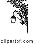 Vector Clip Art of Retro Street Lamp and Tree Branch by Prawny Vintage