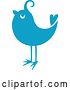 Vector Clip Art of Retro Styled Blue Bird 2 by Vector Tradition SM