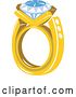 Vector Clip Art of Retro Styled Diamond Ring by Patrimonio