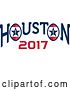 Vector Clip Art of Retro Super Bowl 51 Houston 2017 Football Design by Patrimonio