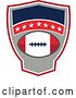 Vector Clip Art of Retro Super Bowl 51 Houston, TX Themed Football Design with Text Space by Patrimonio