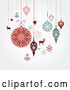Vector Clip Art of Retro Suspended Christmas Baubles and Items on Shading by OnFocusMedia