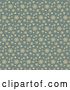 Vector Clip Art of Retro Tan and Blue Snowflake Pattern Background by KJ Pargeter