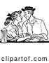 Vector Clip Art of Retro Teenage Couple Gazing at a Diner in by Picsburg