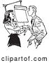 Vector Clip Art of Retro Teenage Couple Going over Dating Rules in by Picsburg